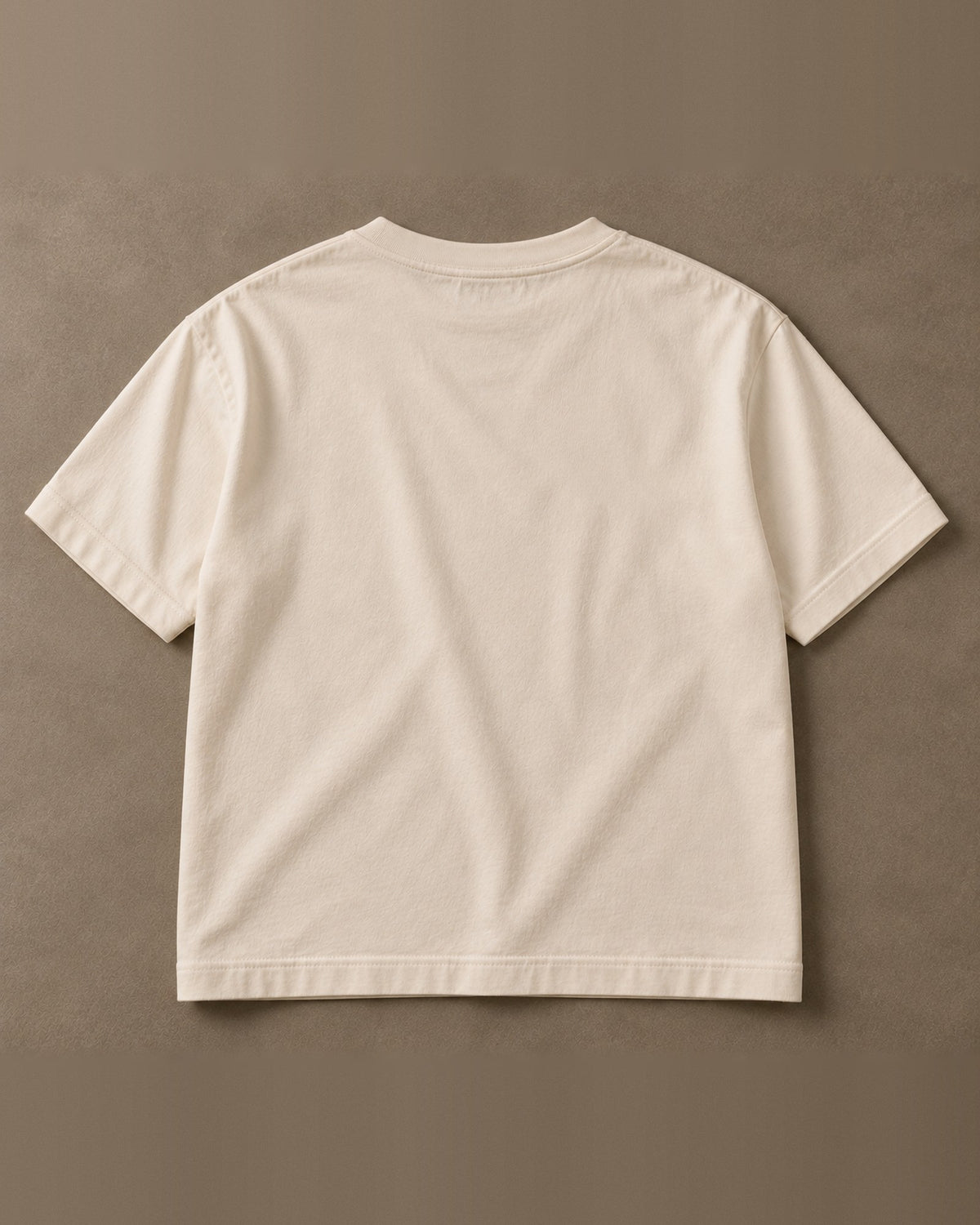 T-Shirt Hausrecht in Creme von hinten, ohne Print